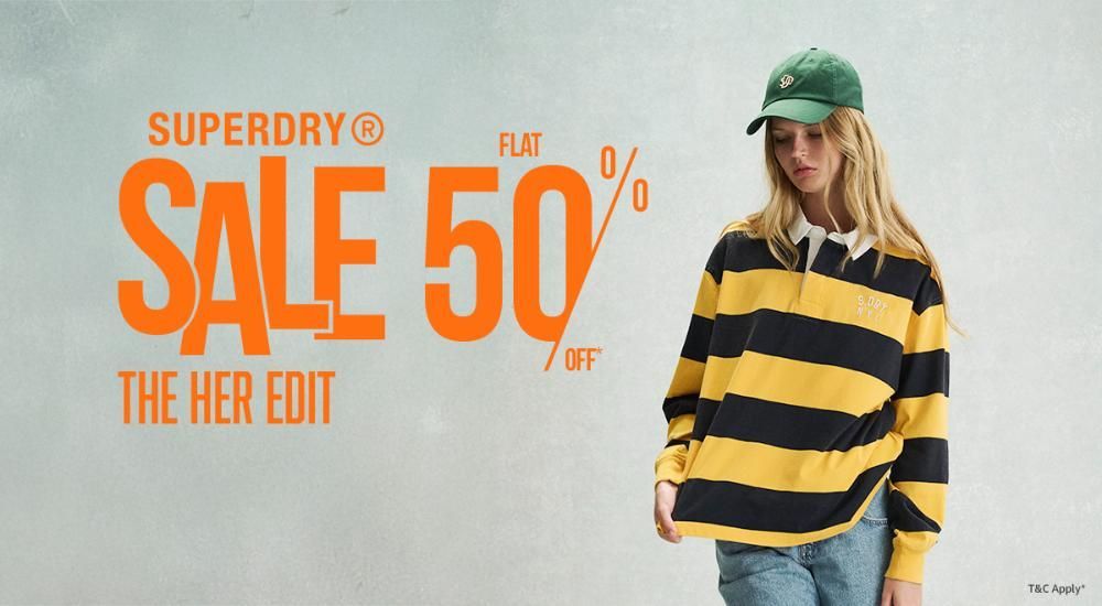 Superdry Sale Flat 50% Off The Her Edit